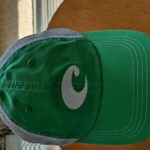 Costa Green and White Men's Trucker Cap